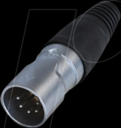 RCX5M-Z-000-1 XLR cable plug 5-pole, IP65, chrome-plated housing