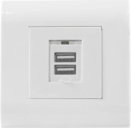 Intellinet 772211 2 x Gniazdo do ładowania USB IP20 biały