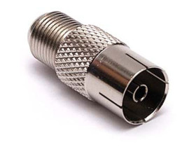 Przejściówka gniazdo F na gniazdo TV