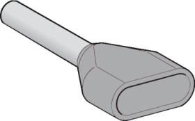 Insulated wire end ferrule, 2.5 mm², 18.5 mm long, NF C 63-023, gray, AZ5DE025