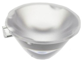 Soczewka LED Punktowo, szeroki kąt 23 (Dia.) x 10mm, D 20mm, kąt widzenia 35°, do użytku z Lumileds LUXEON Rebel, Carclo