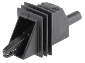 Zacisk krokodylkowy 10A izolowany 20mm Czarny RS PRO