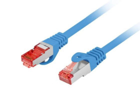 Patchcord kat.6 s/ftp lszh cu 0.25m niebieski fluke passed lanberg PCF6-10CU-0025-B