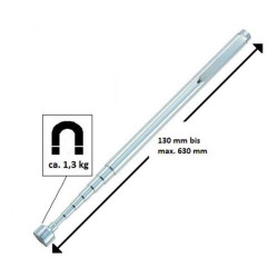 Toolcraft 2180568 Magnetic Lifter Extendable Pin 130-630mm 1.3kg Capacity