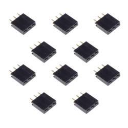 Listwa stykowa 2.54mm prosta 1x3, czarna - 10 szt.