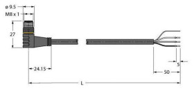 Turck 6627424 Kabel połączeniowy czujnika/aktuatora PSWS3M-10/TEL, piny: 3, 10 m, 1 szt.