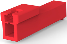 Socket housing, 1 pole, straight, red, 176281-2