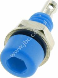 224-M5-BL Gniazdko izolowane 2mm, mont.M5, lutowane, 10A, niebieski, ELECTRO-PJP, 224M5BL