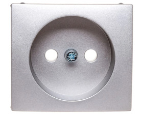 VALENA Gniazdo pojedyncze b/u 16A IP20 aluminium 770116