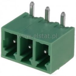 Listwa montaż. kątowa 3-zacisk. męska r = 3,81