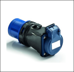 Adapter do przedłużacza sieciowego 16A Wtyczka, gniazdo 230 → 250 V 2P + T RS PRO Niebieski IP54