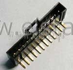 WZ 12R wtyk jednorzęd kątowy z zatrzaskiem