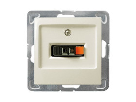 IMPRESJA Gniazdo głośnikowe pojedyncze ecru GG-1Y/m/27 OSPEL