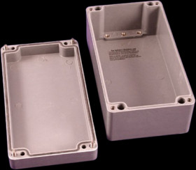 Polyester enclosure, (L x W x H) 220 x 120 x 90 mm, gray (RAL 7035), IP66, 1590ZGRP123