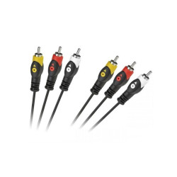 KABEL PRZEWÓD 3x RCA-3x RCA 3m ŁEZKA KPO3421A-3