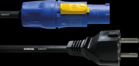 CFCA 3 S Powercon connector/protective contact plug, 3m