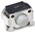 Short-stroke pushbutton, 1 Form A (N/O), 50 mA/12 VDC, unlit , actuator (ivory, L 0.84 mm), 1.56 N, SMD, 1977066-1