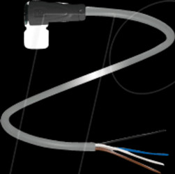 V1-G-2M-PUR SAL M12, 4-pin, 2 m, cable coupler