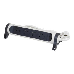 HELMO Przedłużacz premium obrotowy 4x2P+Z z przewodem 1.5m 3x1.0 mm2 biały/grafitowy 049446