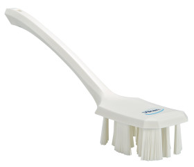Szczotka do szorowania, dł. włosia: 37mm, Twardy, Biały, PET, zastosowanie: Czyszczenie przemysłowe, Szczotka ręczna
