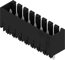 Pin header, 8 pole, pitch 3.5 mm, straight, black, 1785030000