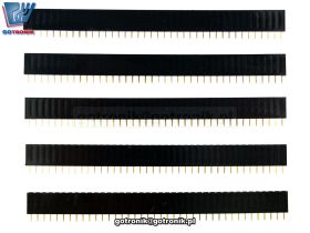 Gniazdo szpilkowe proste 1x40pin pod listwę goldpin x5szt.