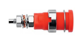 Gniazdo bananowe Męski Gwint M4 typ Gniazdo bananowe Czerwony 32A Schutzinger