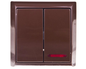 BIS Łącznik świecznikowy z podświetleniem brązowy ŁN-2BS/24