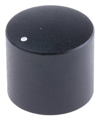 Pokrętło potencjometru oś: 6mm średnica: 19.8mm Wielowypustowe Aluminium Czarny RS PRO