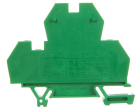 Złączka piętrowa 4-przewodowa 4mm2 zielona EURO 43550GR /10szt./