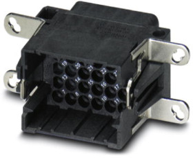 Pin contact insert, VC2, 30 pole, unequipped, crimp connection, with PE contact, 1855021