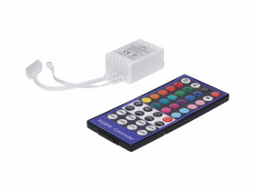 Sterownik LED RGBW 4x2A 40-key IR 12-24V Prescot