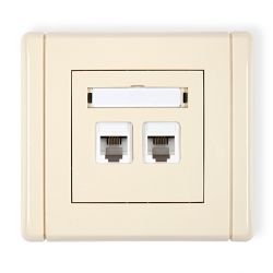 Gniazdo telefoniczne podwójne 2xRJ11, 4-stykowe, beznarzędziowe