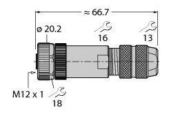 Turck 6604219 Złącze konfekcjonowane czujnika/aktuatora 1 szt.