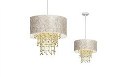 Lampa Wisząca Almeria White/Gold 1Xe27 Mlp6446 Milagro