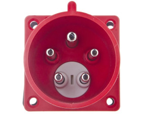 Wtyczka tablicowa (zwrotnica faz) 32A 5P 400V czerwona IP44 8625-6