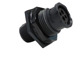 Złącze wielostykowe przemysłowe 4-pinowe Montaż tylny Gniazdo Amphenol Industrial