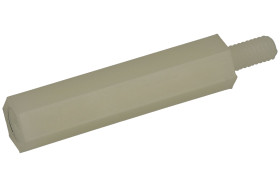 Dystans; TP-25; M3; zewnętrzny/wewnętrzny; 25mm; 8mm; 6mm; tulejka dystansowa gwintowana; sześciokątna; poliamid