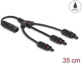 88224 DL4 Solar Splitter Cable 1 x Plug to 3 x Socket 35 cm black