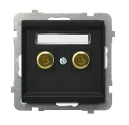 Sonata Gniazdo głośnikowe pojedyncze czarny metalik GGN-1R/m/33