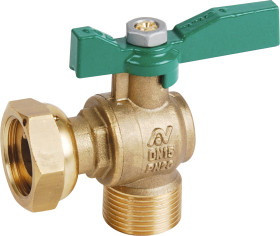 Zawór odcinający, Mosiądz, 1: BSP żeńskie 3/4 cala - 19.05mm, 2: BSP męskie 3/4 cala - 19.05mm, do uzytku z: