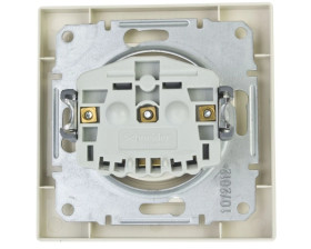 Gniazdo pojedyncze Asfora z/u z przesłonami kremowe z ramką EPH2800223