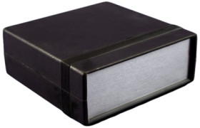 End plate, ABS, (L x W x H) 150.01 x 79.5 x 1.65 mm, black, for series 1598E, 1598PLEBK