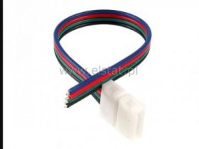 Złącze do taśm LED 10mm RGB 4 piny z przewodem 1s