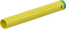 4 mm plug, crimp connection, 1.0 mm², CAT II/CAT III, yellow/green, 66.2042-20