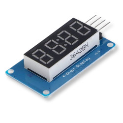 TM1637 display module for LED clock build - 4-digit 7-segment 3-5 V