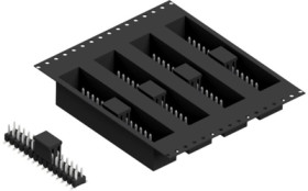 Pin header, 30 pole, pitch 2.54 mm, angled, black, SL11SMD04030ZBTR