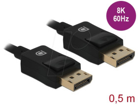 85299 Coaxial DisplayPort cable, 8K, 60 Hz, 0.5 m