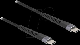81124 USB 2.0 cable, C plug to C plug, 60 W, 1 m