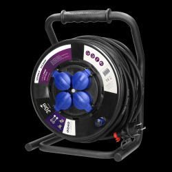 Przedłużacz bębnowy profesjonalny IP44. 4 gniazda 2P+Z (schuko). kabel gumowy olejoodporny. H07RN-F 3x2.5mm2. długość... OR-AE-1